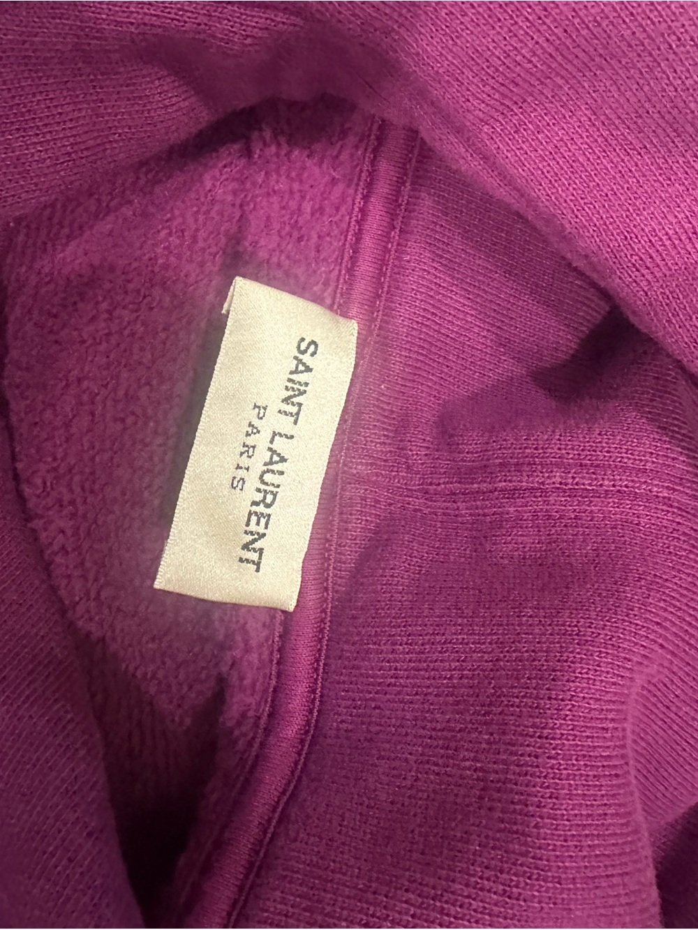 Saint Laurent Purple Logo Hoodie Sweatshirt - Picture 3 of 4